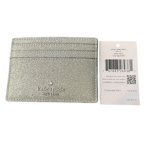 Kate Spade Silver Glitter Card Holder